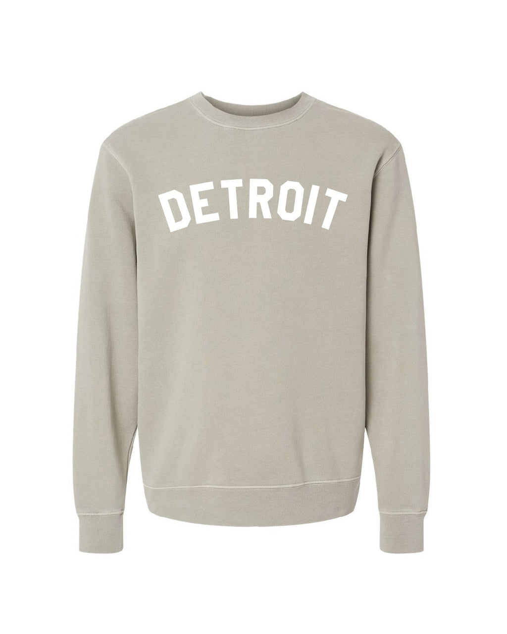Ink Detroit - Classic Detroit Pigment-Dyed Crewneck Sweatshirt - Available in 3 Colors - Ink Detroit