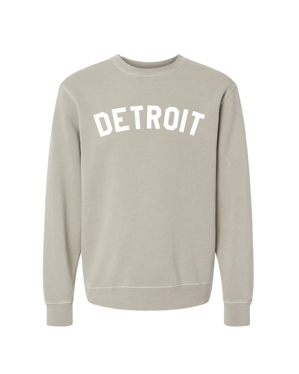 Ink Detroit - Classic Detroit Pigment-Dyed Crewneck Sweatshirt - Available in 3 Colors - Ink Detroit