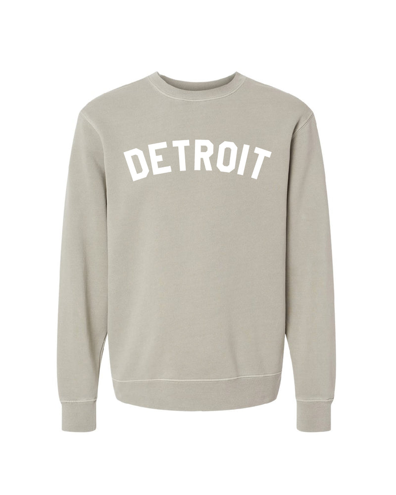 Classic Detroit pigment dyed crewneck - Cement