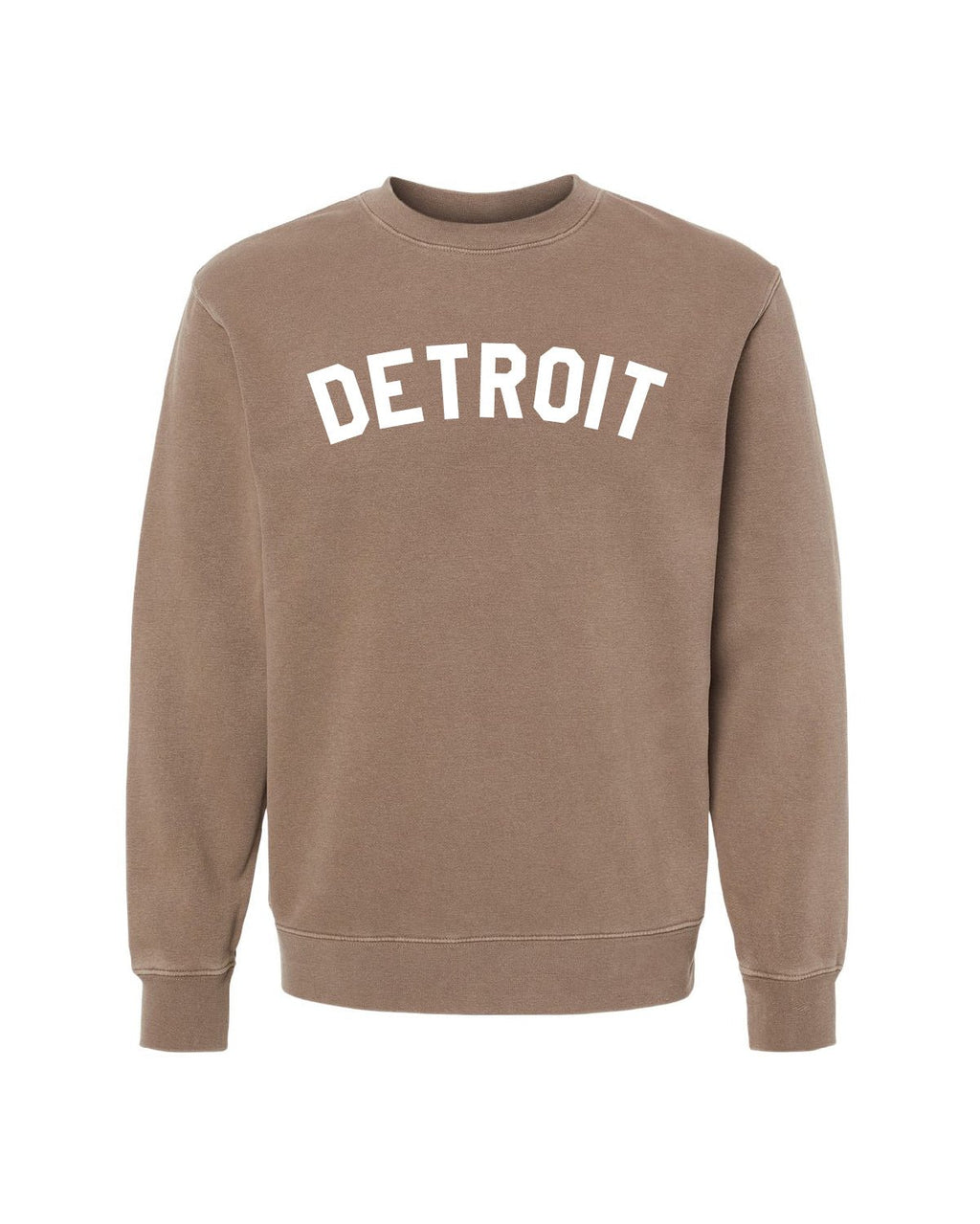 Ink Detroit - Classic Detroit Pigment-Dyed Crewneck Sweatshirt - Available in 3 Colors - Ink Detroit
