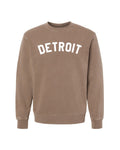 Ink Detroit - Classic Detroit Pigment-Dyed Crewneck Sweatshirt - Available in 3 Colors - Ink Detroit