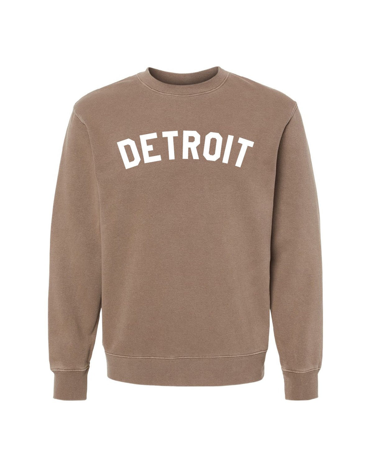 Ink Detroit - Classic Detroit Pigment-Dyed Crewneck Sweatshirt - Available in 3 Colors - Ink Detroit
