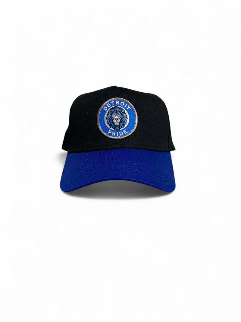 Ink Detroit Pride - Five - Panel Twill Cap - Royal / Black