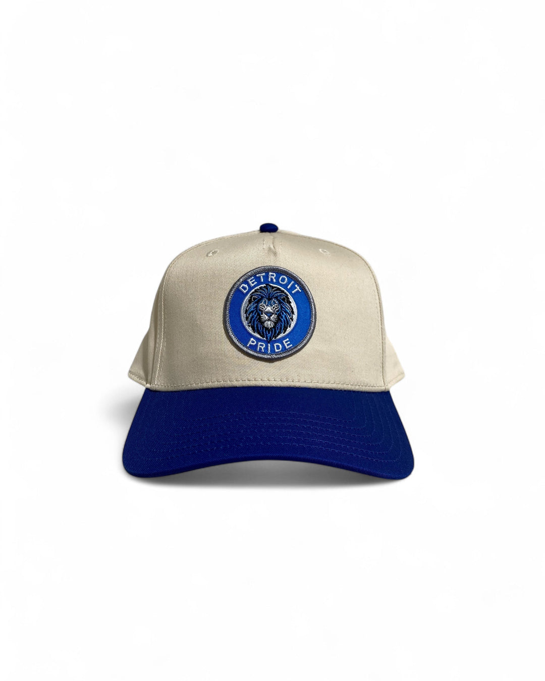 Detroit Pride Football Hat in Blue and Natural