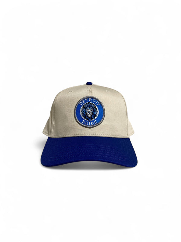 Ink Detroit Pride - Five Panel Twill Cap - Royal / Natural
