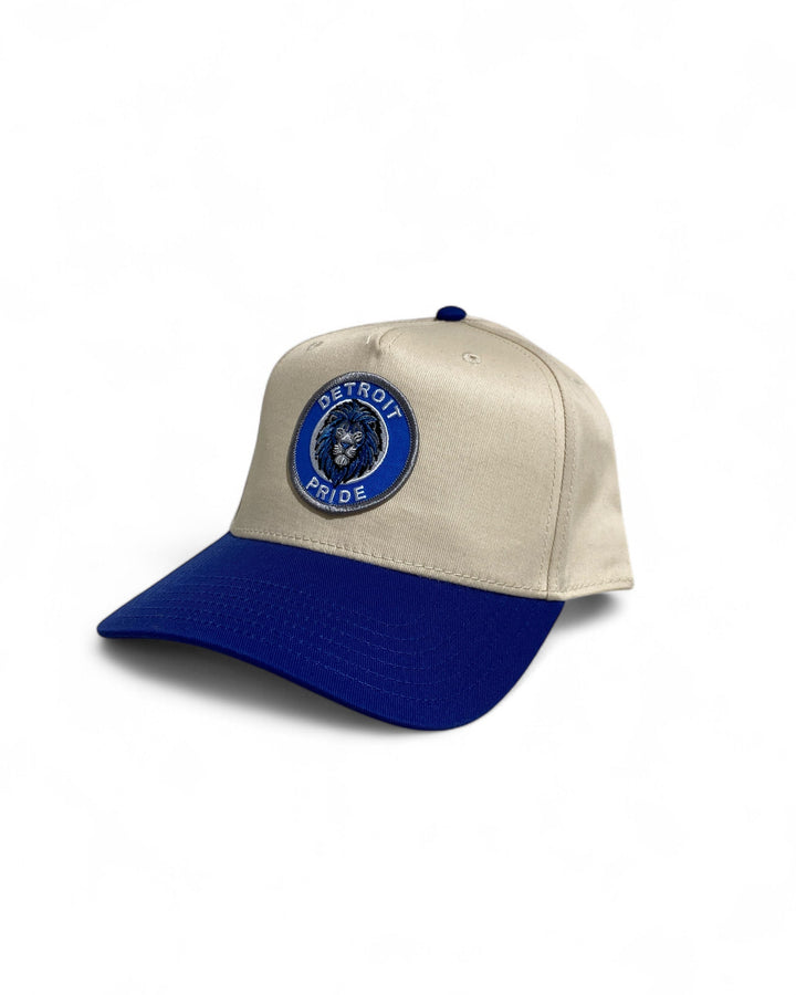 Ink Detroit Pride - Five Panel Twill Cap - Royal / Natural