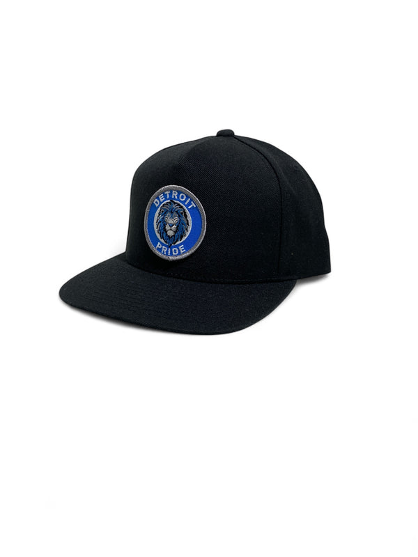 Ink Detroit Pride Football 5 Panel Snapback Hat - Black