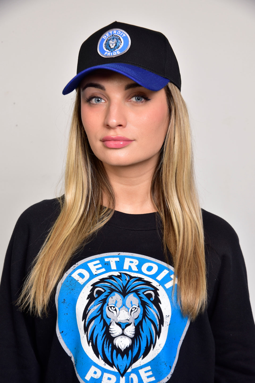 Ink Detroit Pride - Five - Panel Twill Cap - Royal / Black