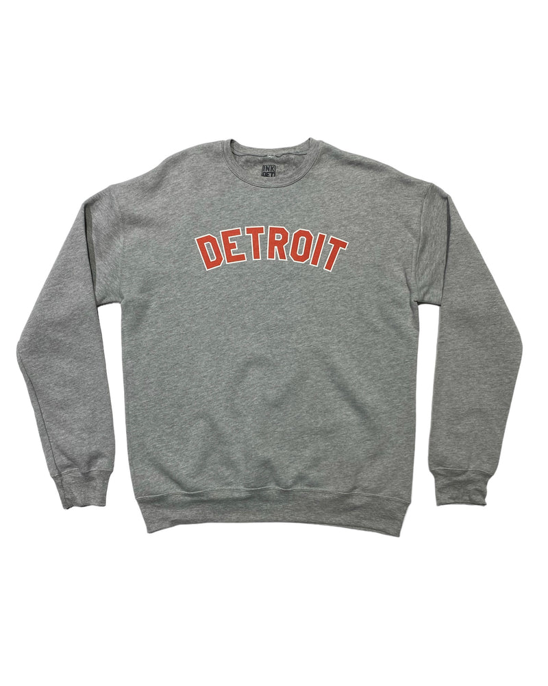 Basic Detroit Red Wings Colors on an Athletic grey crewneck