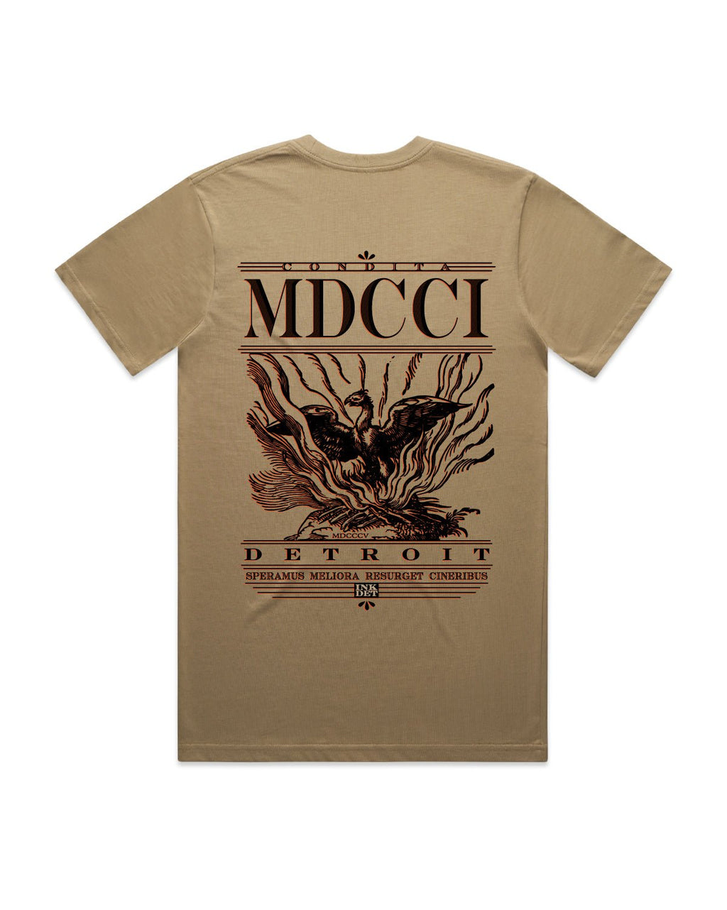 Ink Detroit- Resurget Cineribus Premium T-Shirt - Sand - Ink Detroit
