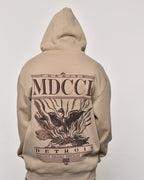 Ink Detroit - Resurget Cineribus Premium Heavyweight Hoodie - Sandstone - Ink Detroit