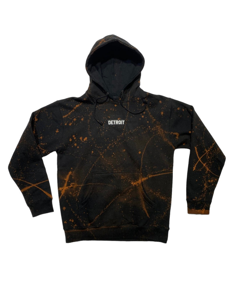 Reverse dyed Detroit hoodie in Black