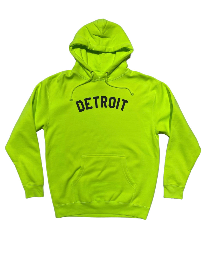 Ink Detroit Hoodie - Florescent Yellow with Black