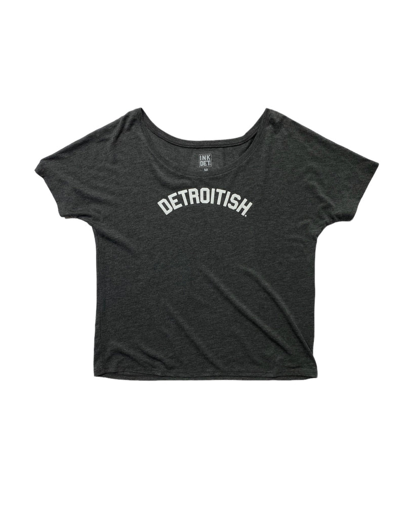 Detroitish Slouchy style t-shirt in dark heather grey