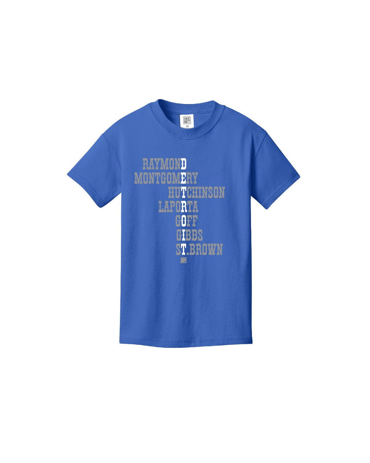 Ink Detroit - Starting Lineup Youth T-Shirt - Blue - Ink Detroit
