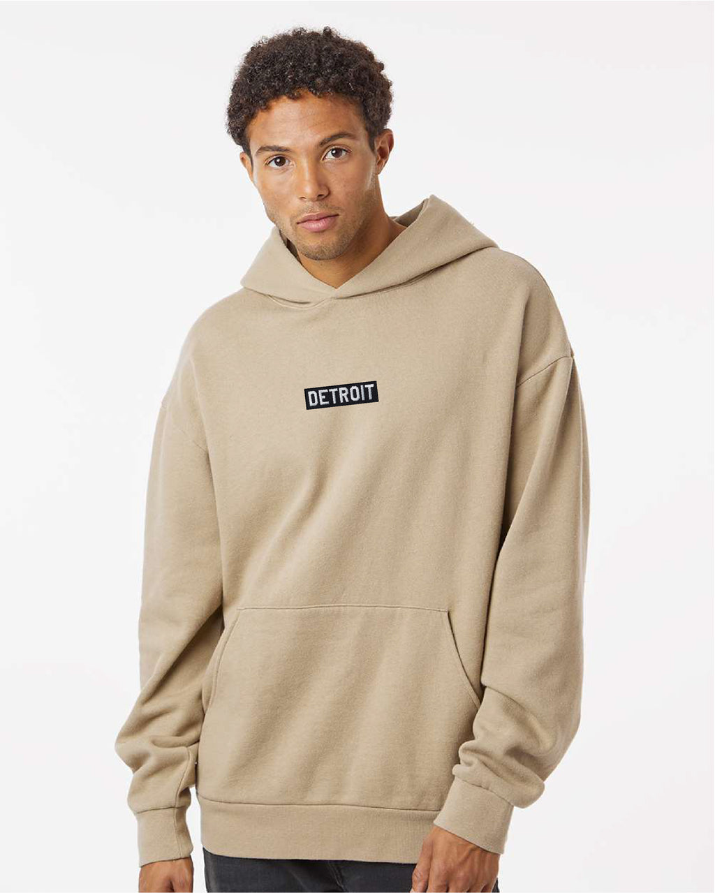 Ink Detroit - Street Hoodie Embroidered - Sandstone - Ink Detroit
