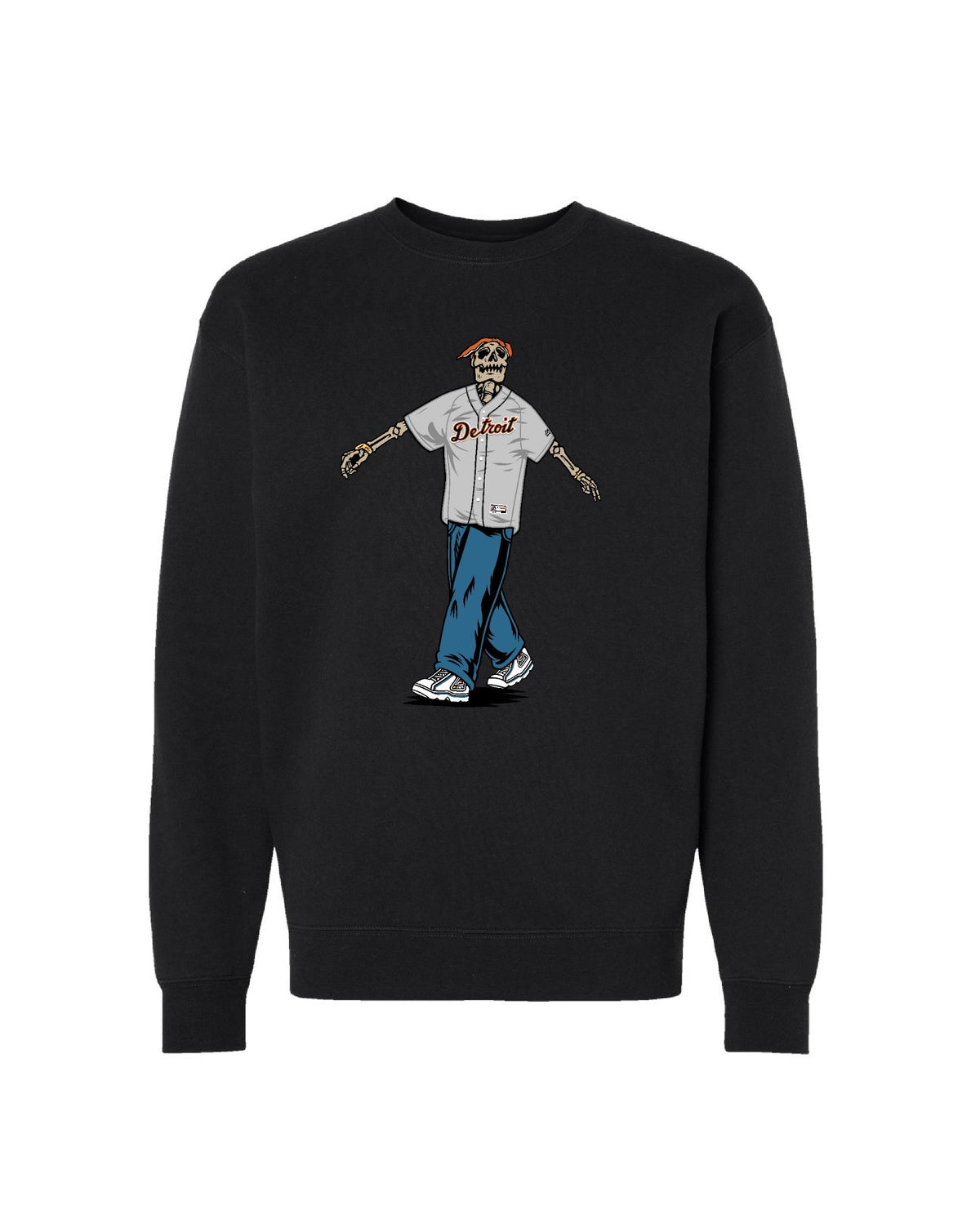 Ink Detroit - Tupac Tigers Jersey Crewneck Sweatshirt- Black - Ink Detroit