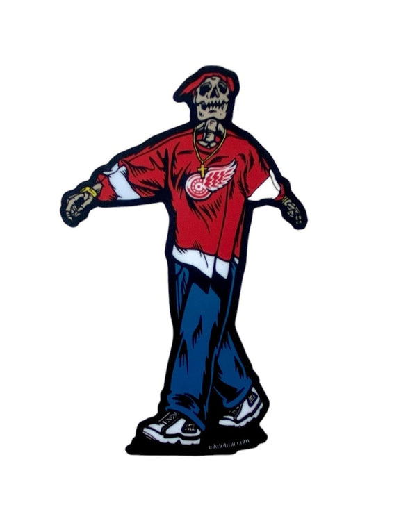 Tupac wearing a wings jersey sticker
