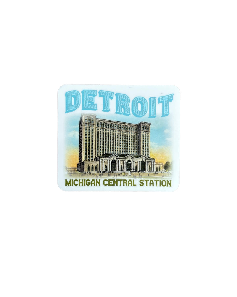 Ink Detroit- Vintage Michigan Central Station - Vinyl Sticker