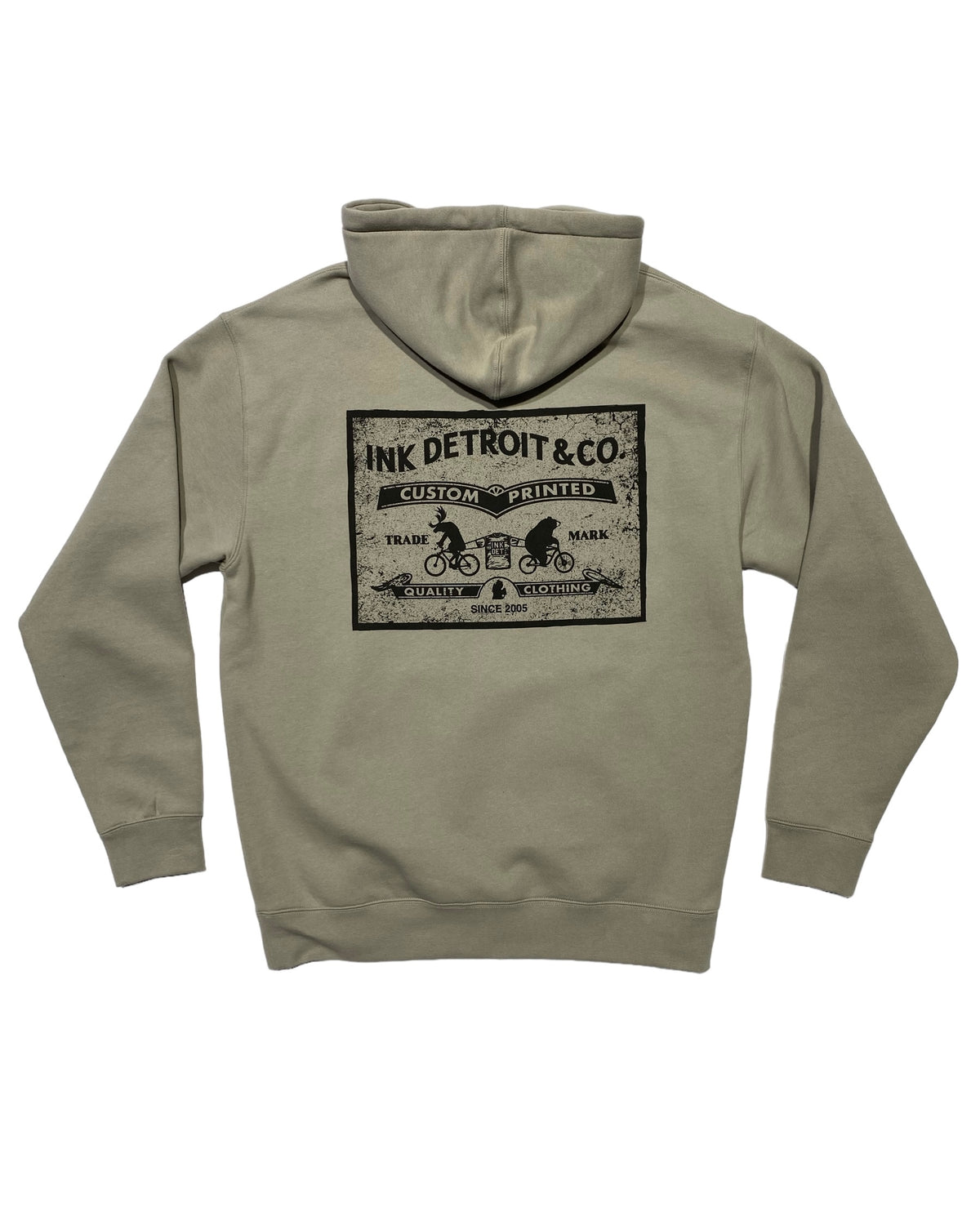 Ink Detroit & Co Premium Heavyweight Hoodie - Cement - Ink Detroit