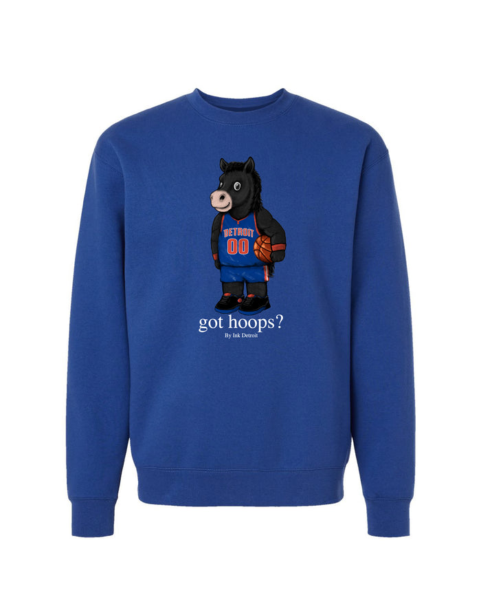 Ink Detroit - Got Hoops? Crewneck Sweatshirt- Available in 2 Colors