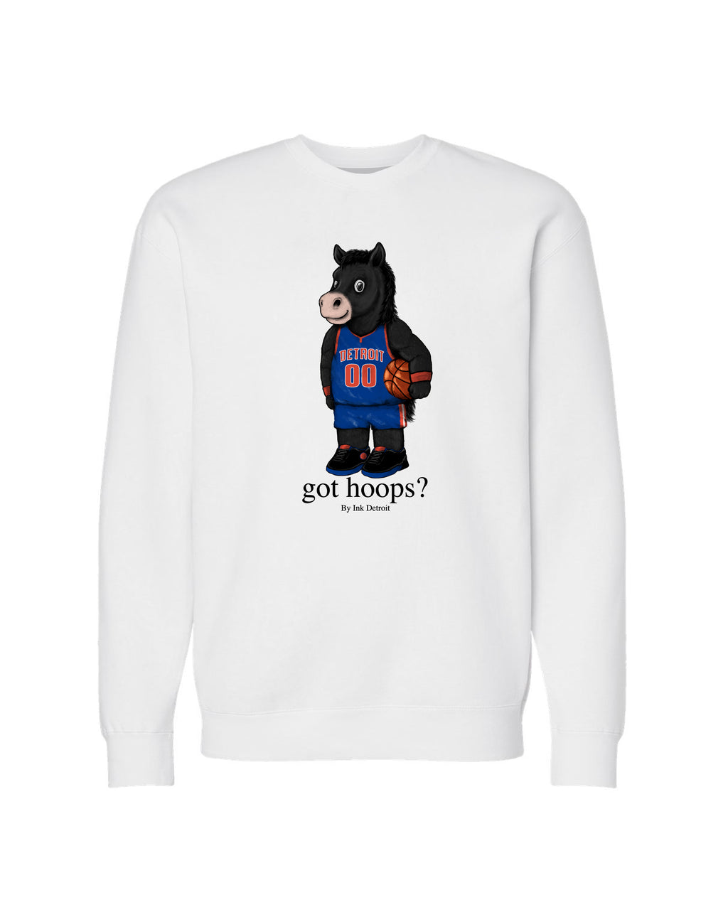 Ink Detroit - Got Hoops? Crewneck Sweatshirt - Ink Detroit