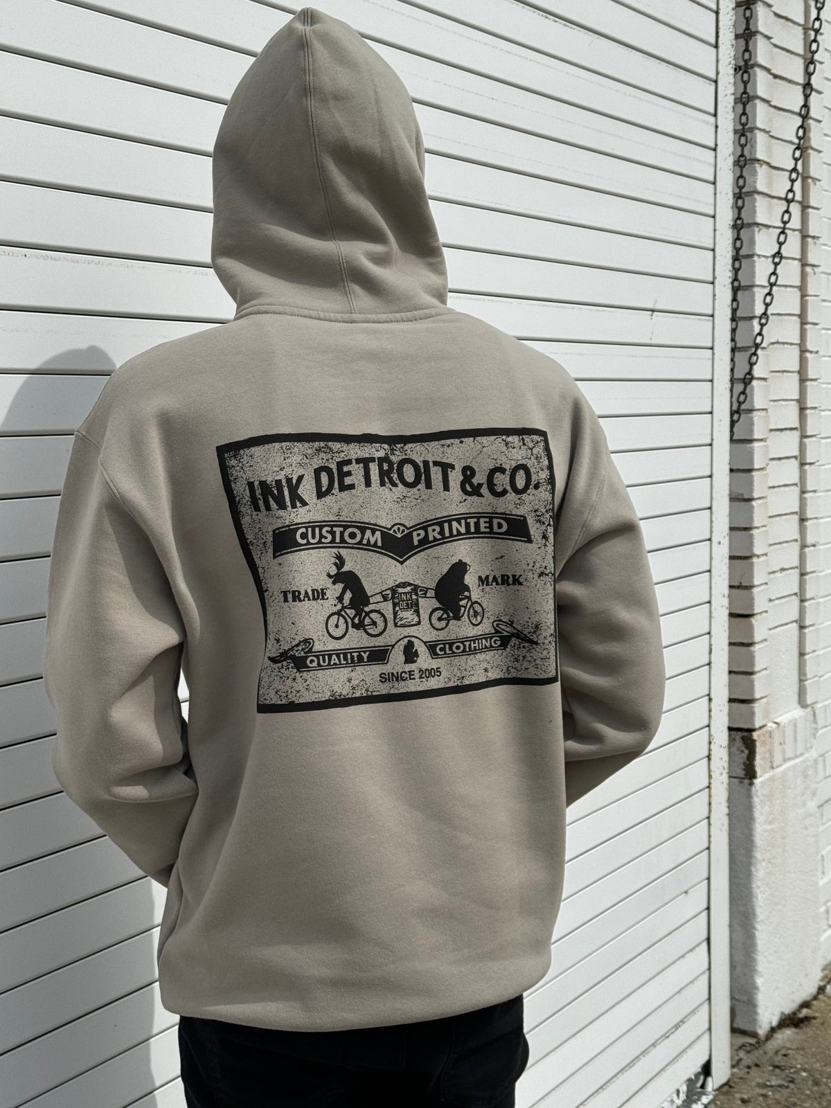 Ink Detroit & Co Premium Heavyweight Hoodie - Cement - Ink Detroit