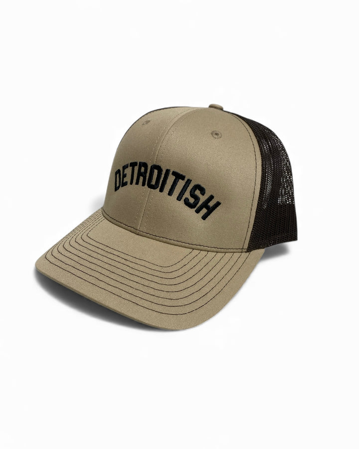 Ink Detroit - Detroitish Trucker Hat - Coffee & Cream