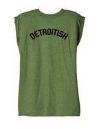 Ink Detroit Detroitish Women's Flowy Muscle T-Shirt Rolled Cuff - Available in 5 Colors - Ink Detroit