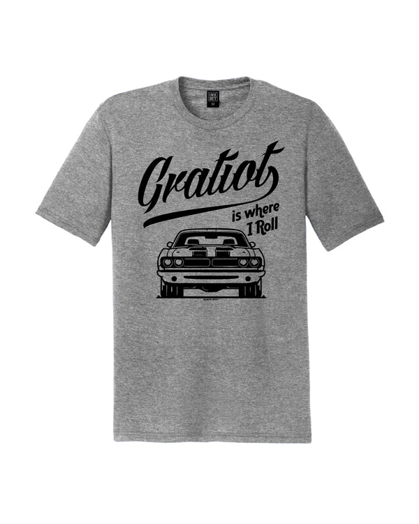 Ink Detroit - Gratiot Is Where I Roll T-Shirt - Grey