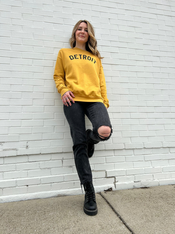 Ink Detroit Crewneck Sweatshirt - Mustard