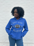 Ink Detroit Don't Stop Believin’ 1957 Hoodie - Heather Royal Blue - Ink Detroit