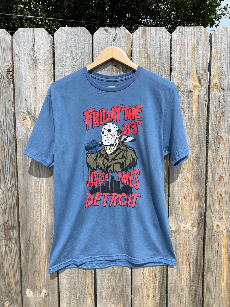 Ink Detroit - Jason Friday the 313th T-Shirt - Indigo Blue