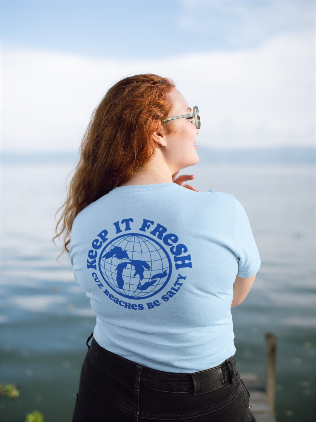 The Great Lakes State - Keep It Fresh - T-Shirt - Light Lake Blue - Ink Detroit