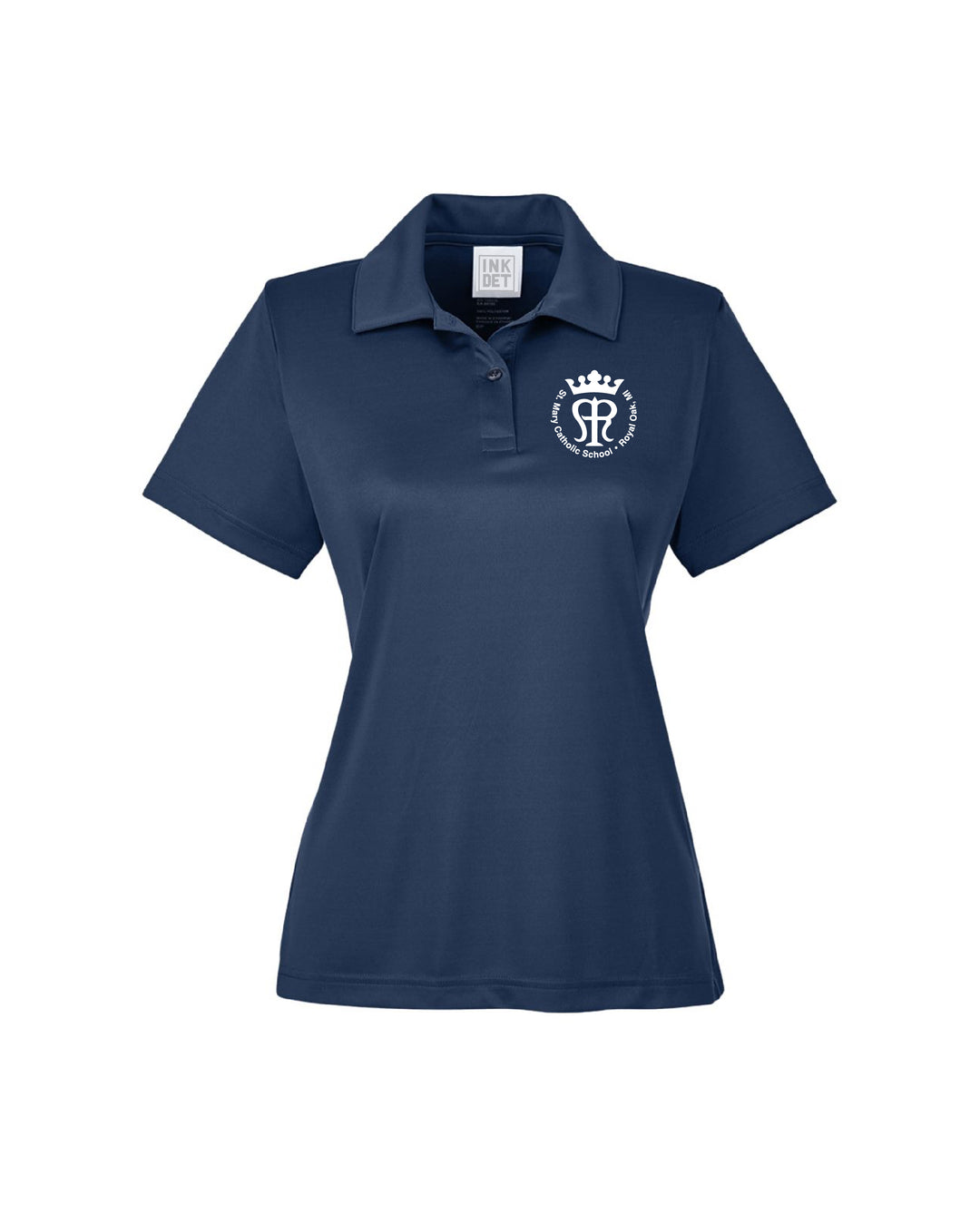 (NEW) Ladies St. Mary Emblem Navy Performance Polo - Ink Detroit