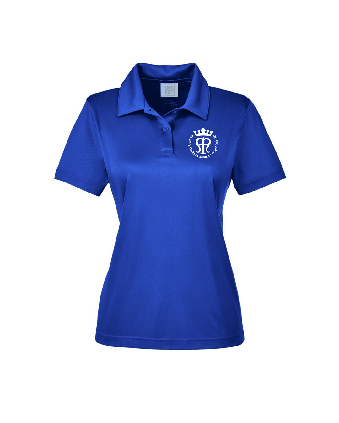 (NEW) Ladies St. Mary Emblem Royal Blue Performance Polo - Ink Detroit