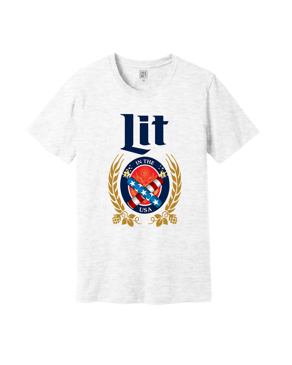 Ink - Lit Firecracker T-Shirt - Ash - Ink Detroit