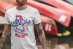 The Great Lakes State - Michigan "We canoe better" T-Shirt - Silver - Ink Detroit