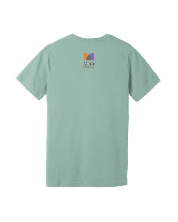 Mara Be Curious Adult T-Shirt Dusty Blue