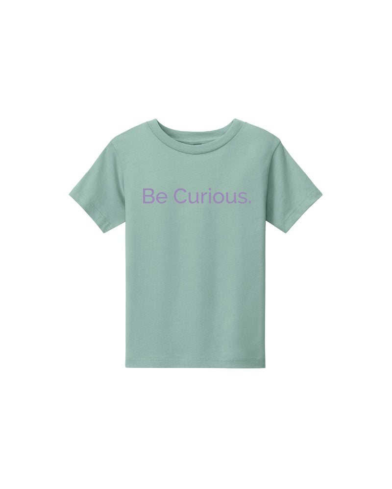 Mara - Be Curious Toddler T-Shirt - Dusty Blue
