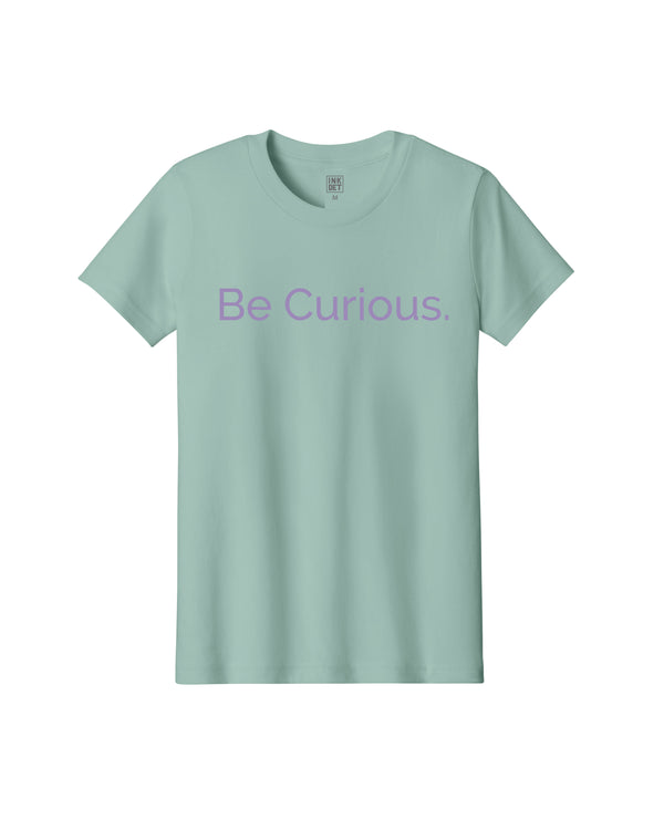 Mara - Be Curious Youth T-Shirt - Dusty Blue