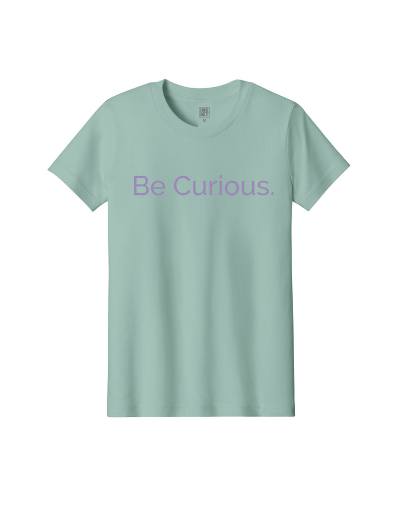 Mara - Be Curious Youth T-Shirt - Dusty Blue