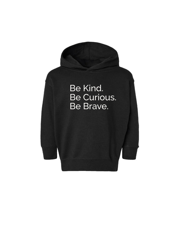 Mara - Slogan Toddler Hoodie - Black