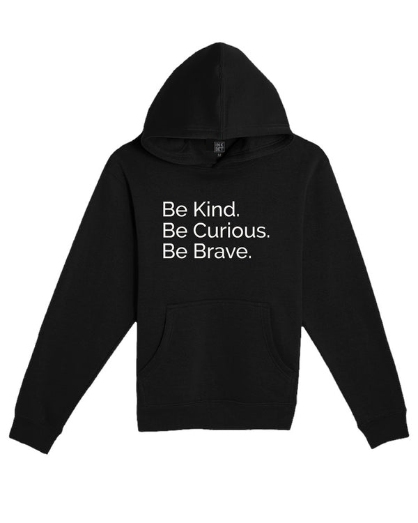 Mara - Slogan Youth Hoodie in Black