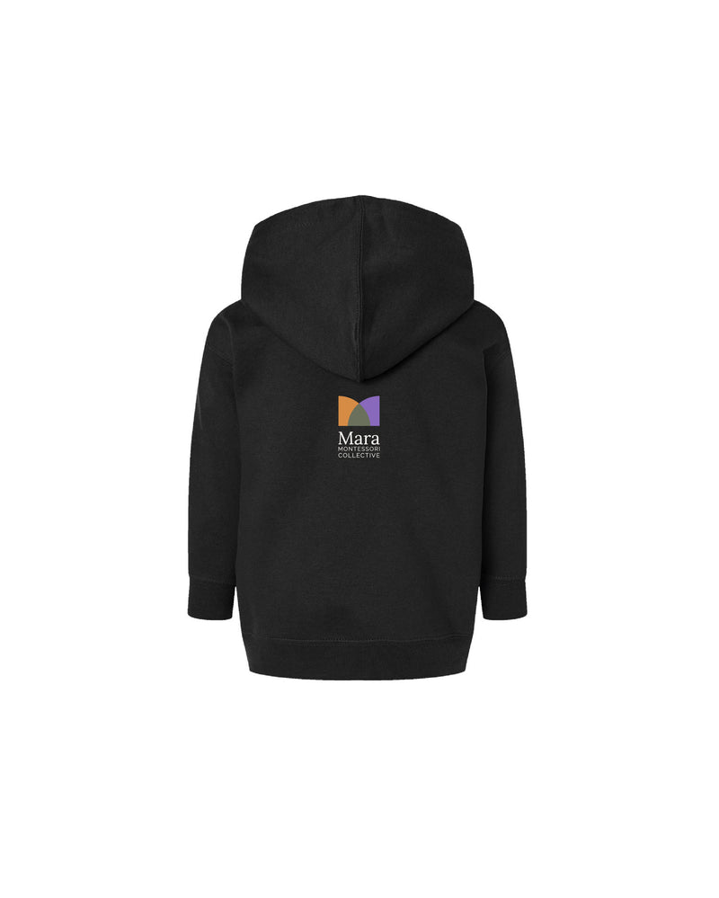 Mara - Slogan Toddler Hoodie - Black