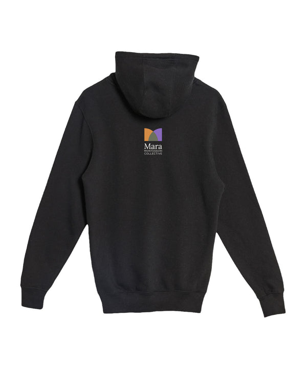 Mara - Slogan Youth Hoodie in Black