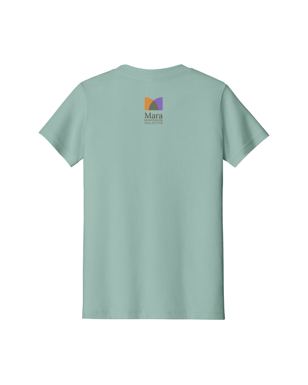 Mara - Be Curious Youth T-Shirt - Dusty Blue