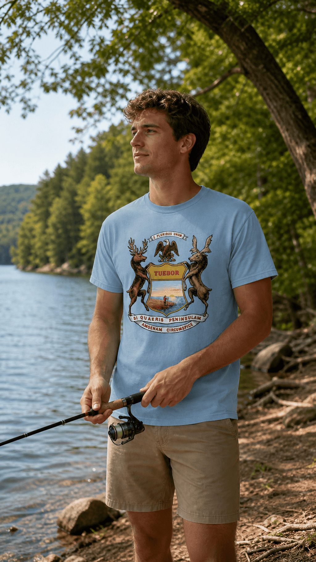 Michigan Flag T-Shirt - Ink Detroit