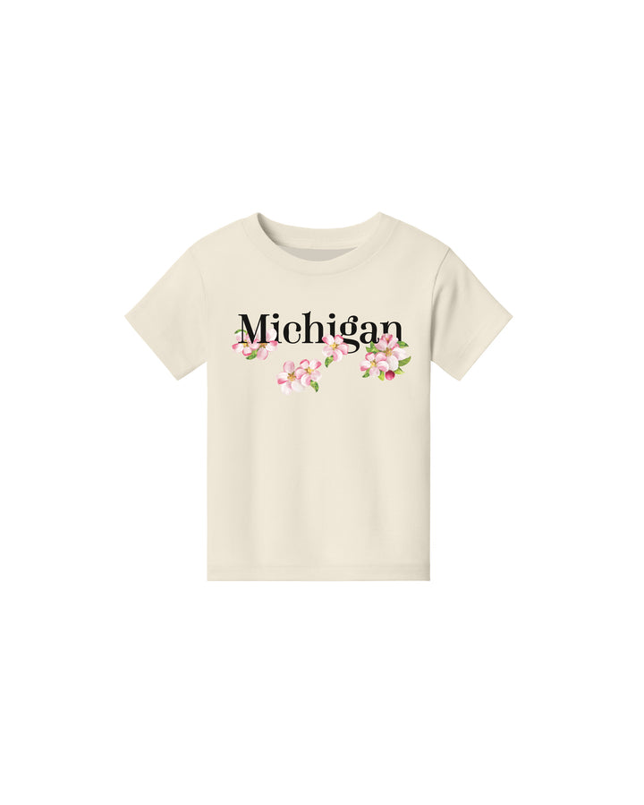 Michigan Apple blossoms Toddler T-Shirt in natural color