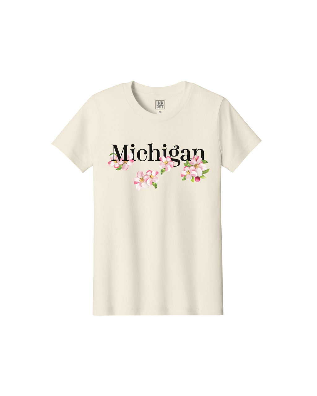 Michigan Apple Blossom Youth T-Shirt - Ink Detroit